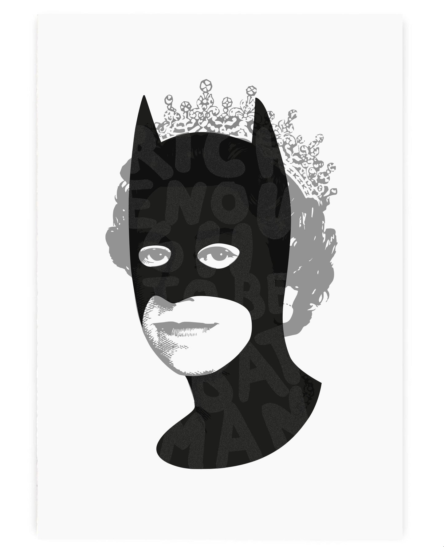 Rich Enough to be Batman - Large Black Diamond glitter