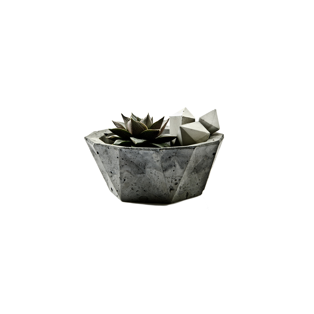 Geometric Concrete Bowl