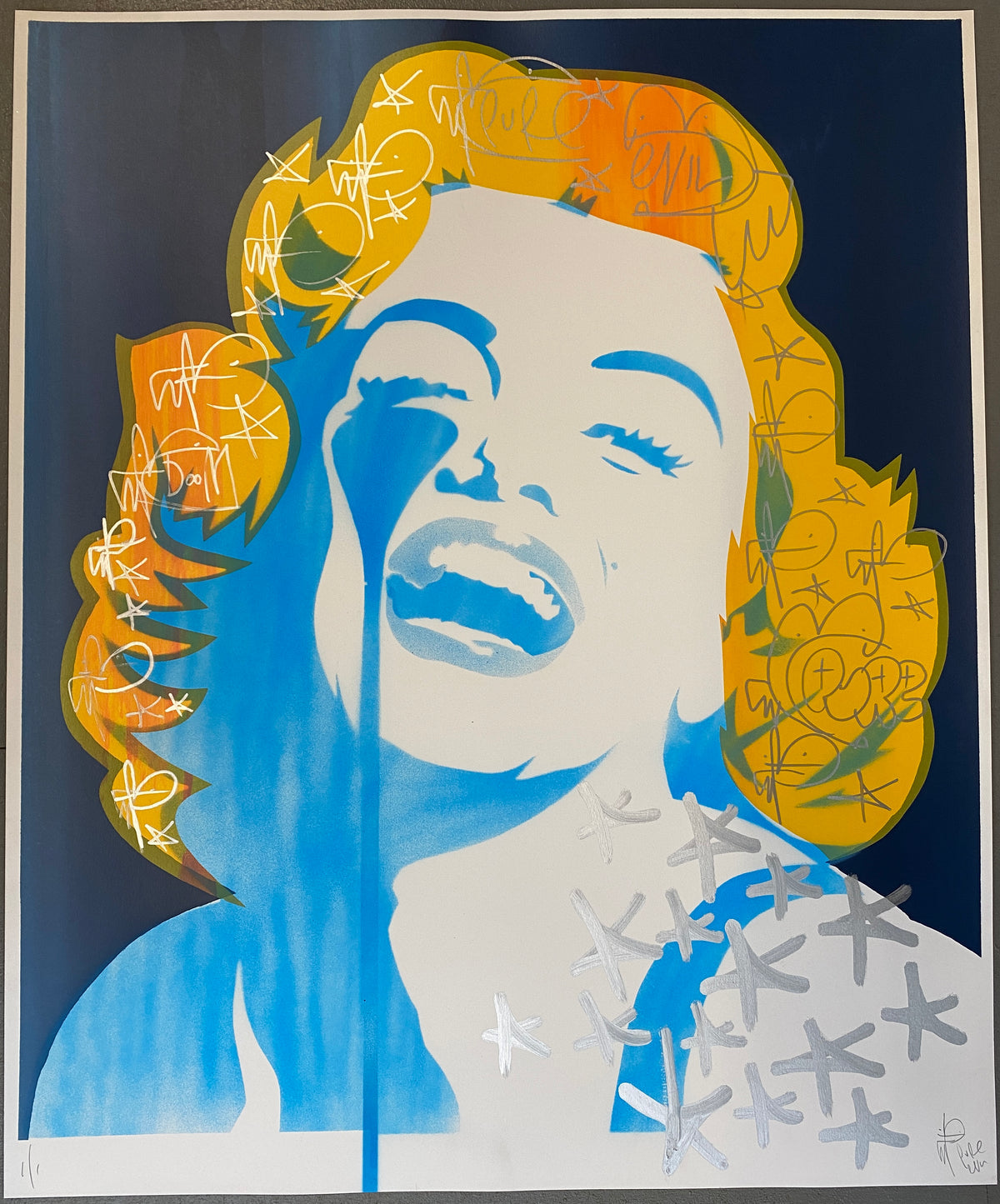 Screaming Marilyn - Blue Lips