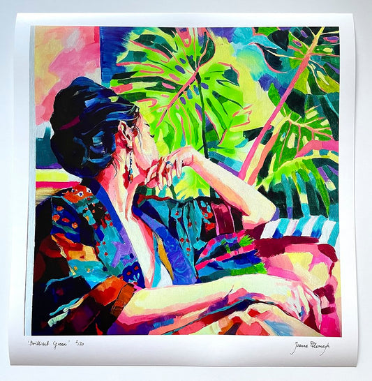 Brilliant green Handfinished